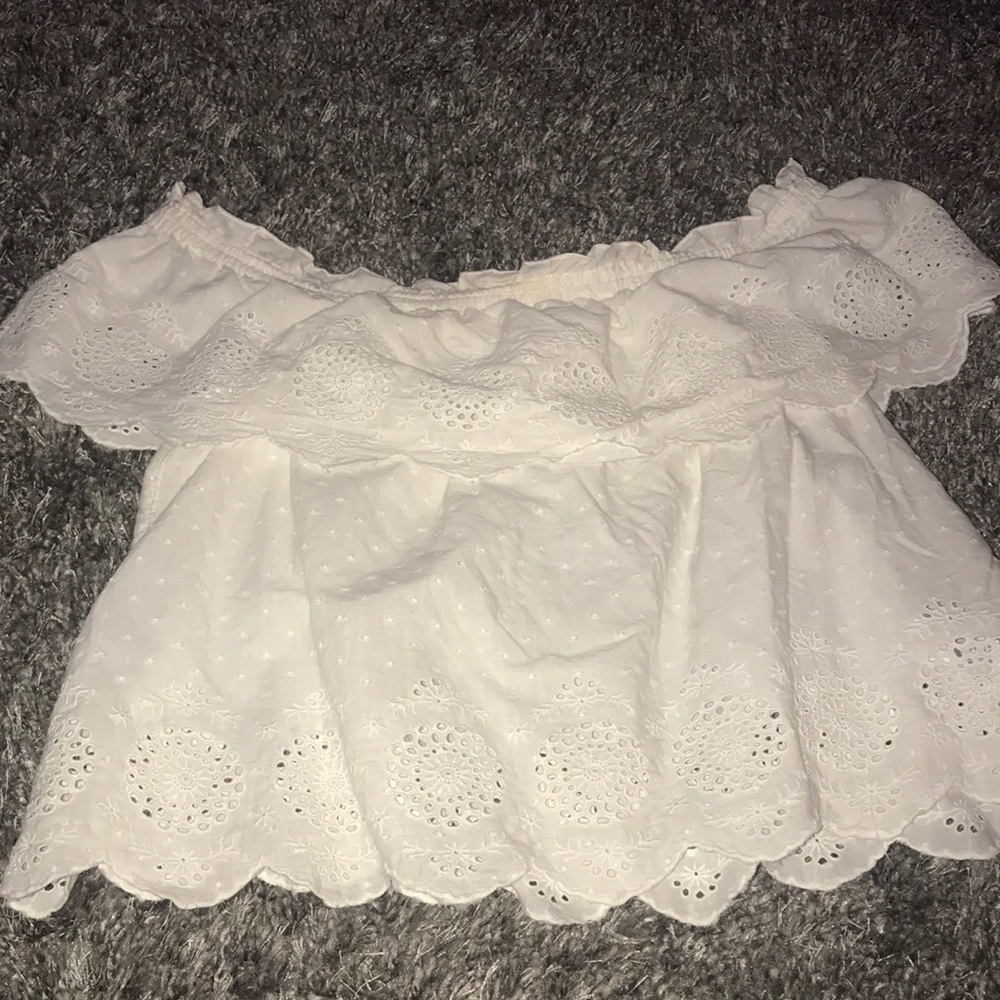 White off the shoulder top